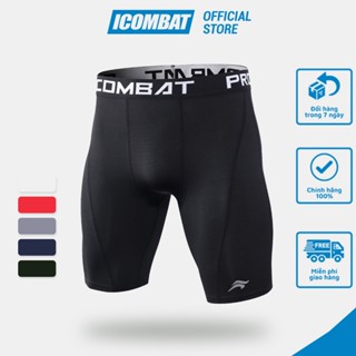 Quần legging ngắn thể thao nam ICOMBAT bóng rổ nam đùi tập gym đá banh bóng rổ