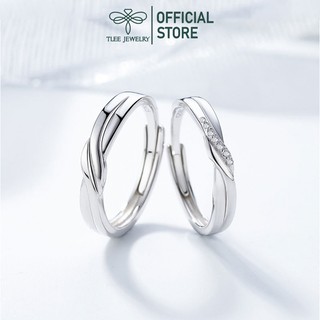 Nhẫn đôi bạc tlee, nhẫn đeo nam nữ wifi tlee jewelry
