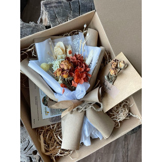 Box hoa khô quà tặng, bó hoa khô, hộp quà tặng hoa khô sinh Nhật, quà tặng bạn gái phong cách vintage, bó hoa khô decor