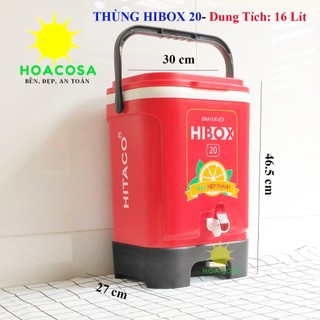 Thùng Đá Có Vòi 16L Hibox 20 Nhựa Hiệp Thành, Đẹp Gọn, Giữ Đá Lâu- Đồ Gia Dụng Hoacosa