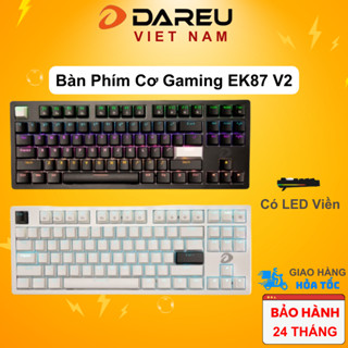 [Mã ELCL7 giảm 7% đơn 300K] Bàn phím cơ Gaming DAREU EK87 V2 Trắng / Đen (Blue/ Brown/ Red D switch)
