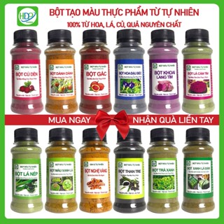 Bột Tạo Màu Tự Nhiên HĐP Foods Hũ 30g-50g Cho Thực Phẩm - Màu Thực Phẩm