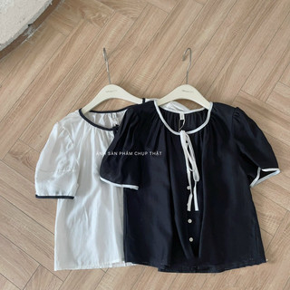 Áo cổ viền thắt nơ IMISS 70255 (chuẩn hãng, kèm ảnh thật)