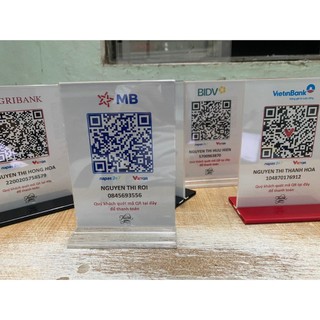 Mã quét QR code , để bàn ,mica có in mã theo yêu cầu