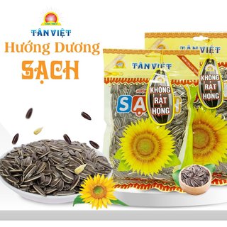  Hạt Hướng Dương Sạch Không Rát Họng Nguyên Vị TÂN VIỆT FOOD Hạt To Đều Gói 210gr - 370gr 