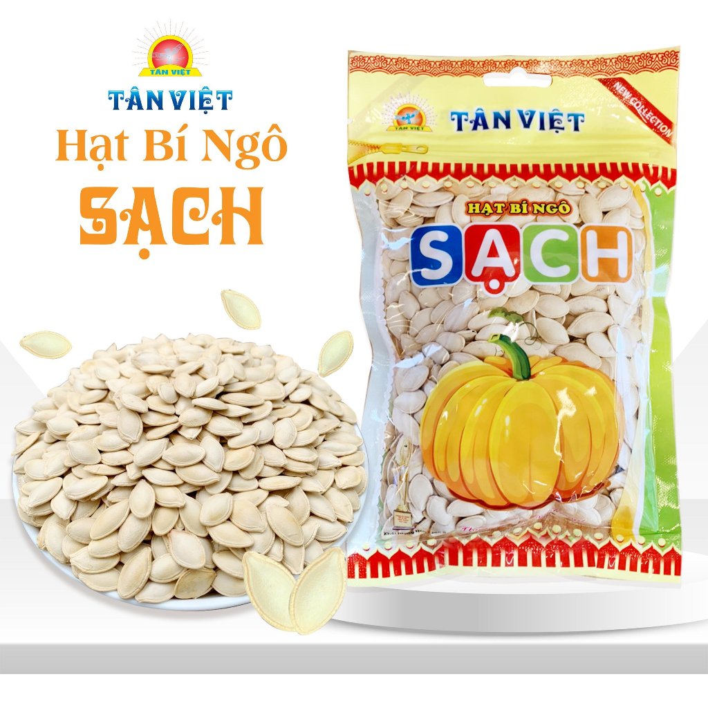 Hạt Bí Sạch Không Rát Họng Tân Việt Thơm Ngon Không Hạt Lép 200g - 350g