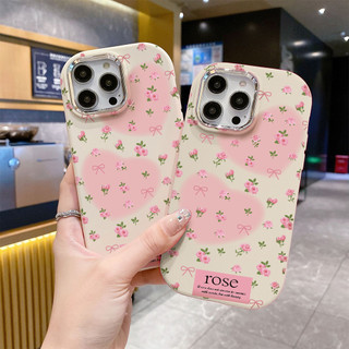 Ốp lưng Iphone XS/11 Pro/12/13 PM/14+/15 Pro/....chống sốc TPU viền bạc kim loại in hình rose