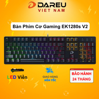 Bàn phím cơ Gaming DAREU EK1280S V2 Black / Pink 104KEY MULTI LED