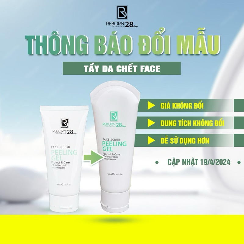 [CHÍNH HÃNG] Tẩy da chết face REBORN _120ml