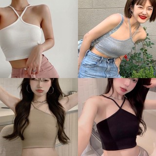 Áo bra nữ yếm thun tăm dây buộc cổ siêu hot điệu đà