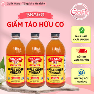 Giấm táo hữu cơ bragg organic apple cider vinegar, xuất xứ mỹ