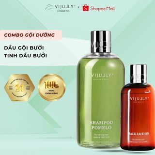 Bộ gội xịt ngăn rụng - kích mọc tóc vijully dầu gội bưởi và xịt tinh dầu bưởi - dưỡng tóc tinh dầu bưởi