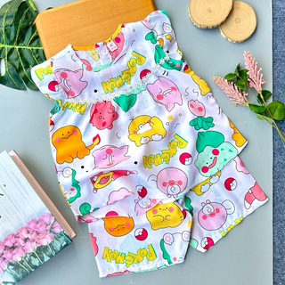 [Tole 2da] Bộ quần áo Bộ lanh/ Bộ tole CÁNH TIÊN lững cho bé gái (5-45KG)