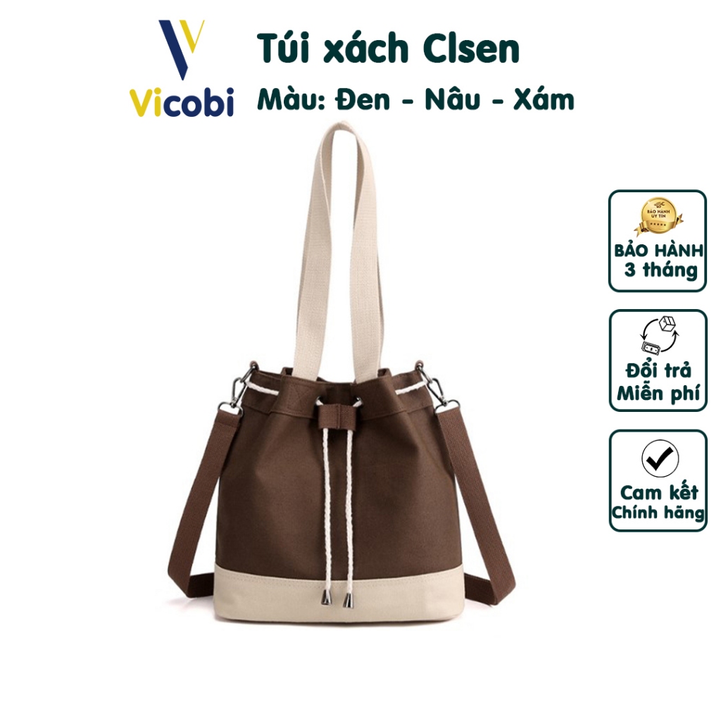 Túi công sở vải Canvas dày dặn Vicobi CV4 Clsen