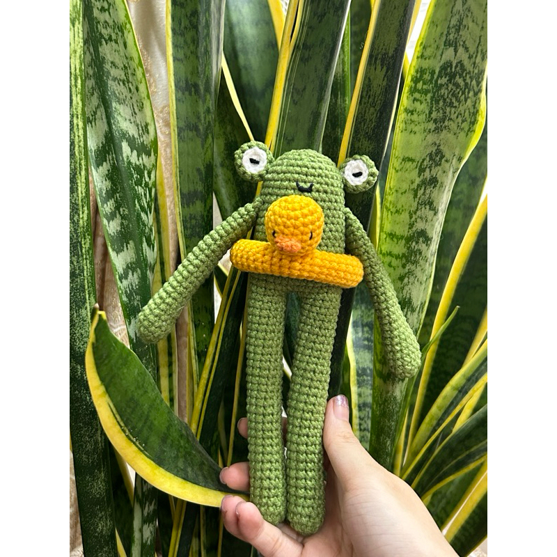 Ếch len nhồi bông handmade
