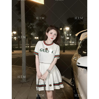 Set bộ chân váy xoè chất cotton 3158 thấm mồ hôi tốt co giãn nhẹ mặc thoải mái - Set Chân Váy Xoè GU XỀ