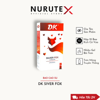Bao cao su siêu mỏng trơn DONGKUK SILVER FOX, xuất xứ Hàn Quốc