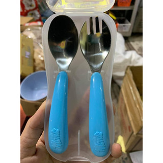 Set thìa dĩa cho bé tập ăn Monte (hàng KM)