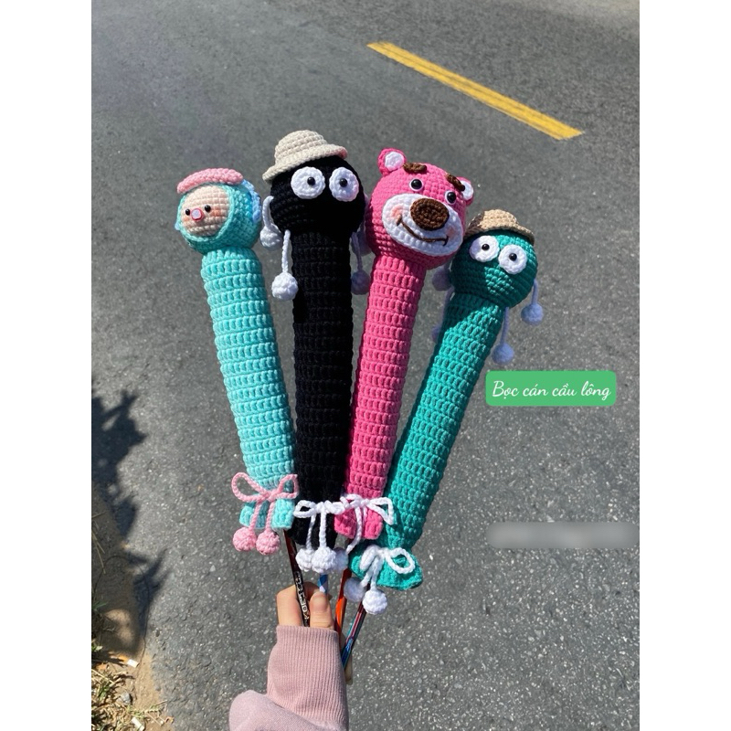 Bọc cán cầu lông len móc 🧶