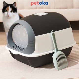 Nhà vệ sinh cho mèo cửa kín vào ra 2 chiều giá rẻ Petoka dành cho mèo