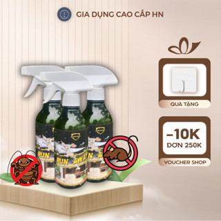 Xịt Đuổi Chuột Run Away Không Mùi An Toàn Xua Đuổi Chuột Gián Côn Trùng Chỉ Sau 1 Lần Xịt