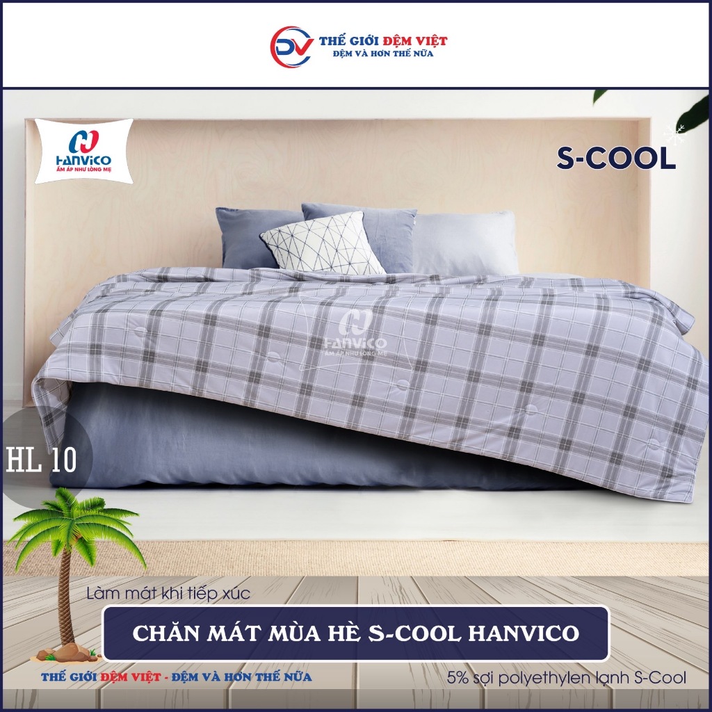 [MÃ HL10] CHĂN LẠNH MÙA HÈ - S-COOL HANVICO - LÀM MÁT TỰ NHIÊN - HÀNG CHÍNH HÃNG