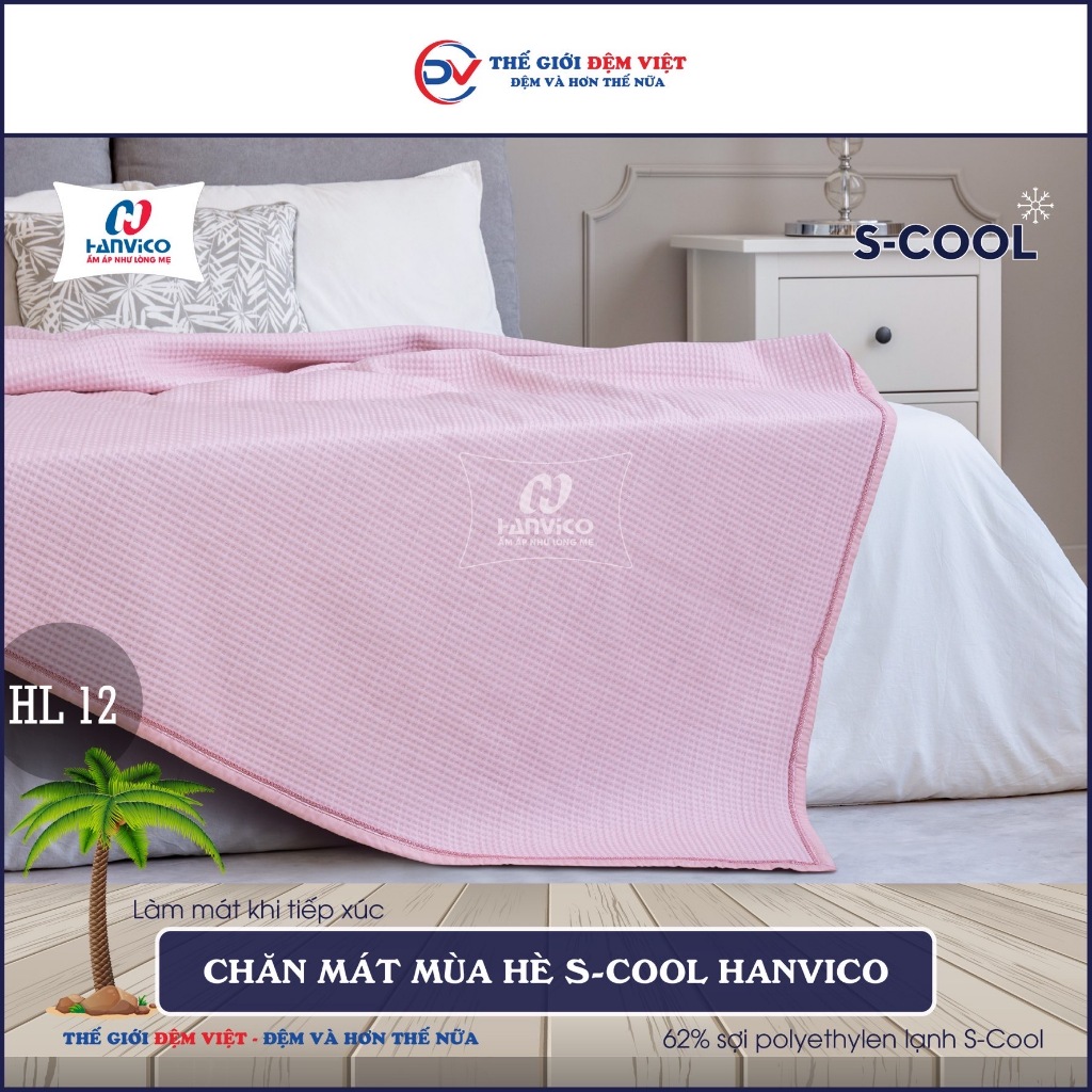 [MÃ HL12] CHĂN LẠNH MÙA HÈ - S-COOL HANVICO - LÀM MÁT TỰ NHIÊN - HÀNG CHÍNH HÃNG