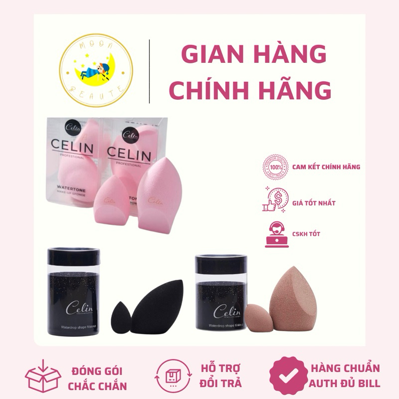 [Chính hãng] Set 2 bông mút Celin siêu mềm tán nền mỏng nhẹ