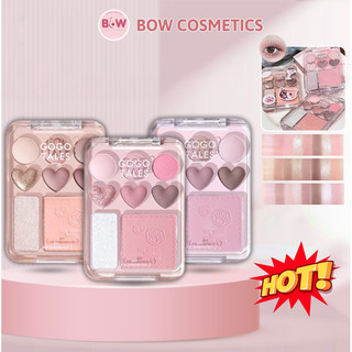 Bảng Phấn Mắt GOGO TALES 3 in 1 Có Kèm Highlight và Má Hồng, Phấn Mắt Gogo Tales 8 Ô Stick SWEET COLORS MAKEUP