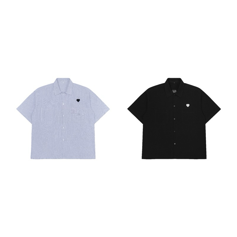 HEART BOXY SHIRT ( ÁO SƠ MI TAY NGẮN TRICH CLUB)