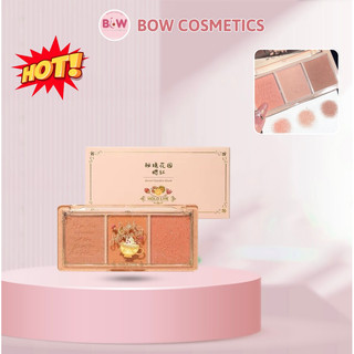  Phấn Má Hồng HOLD LIVE 3 Ô Chống Thấm Nước Lâu Trôi Secret Garden blush HL461, Bảng Phấn Má Hold Live