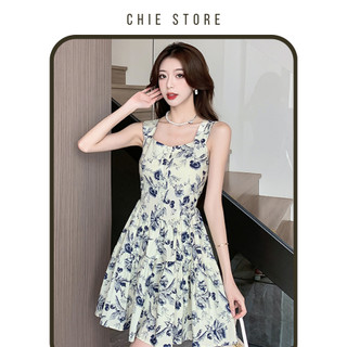 Đầm thiết kế CHIE Hera dress vải mango in hoa váy hai dây