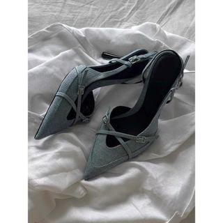𝐁𝐥𝐚𝐮𝐞𝐁𝐥𝐮𝐦𝐞🦋 Slingback Denim ZR New 2024