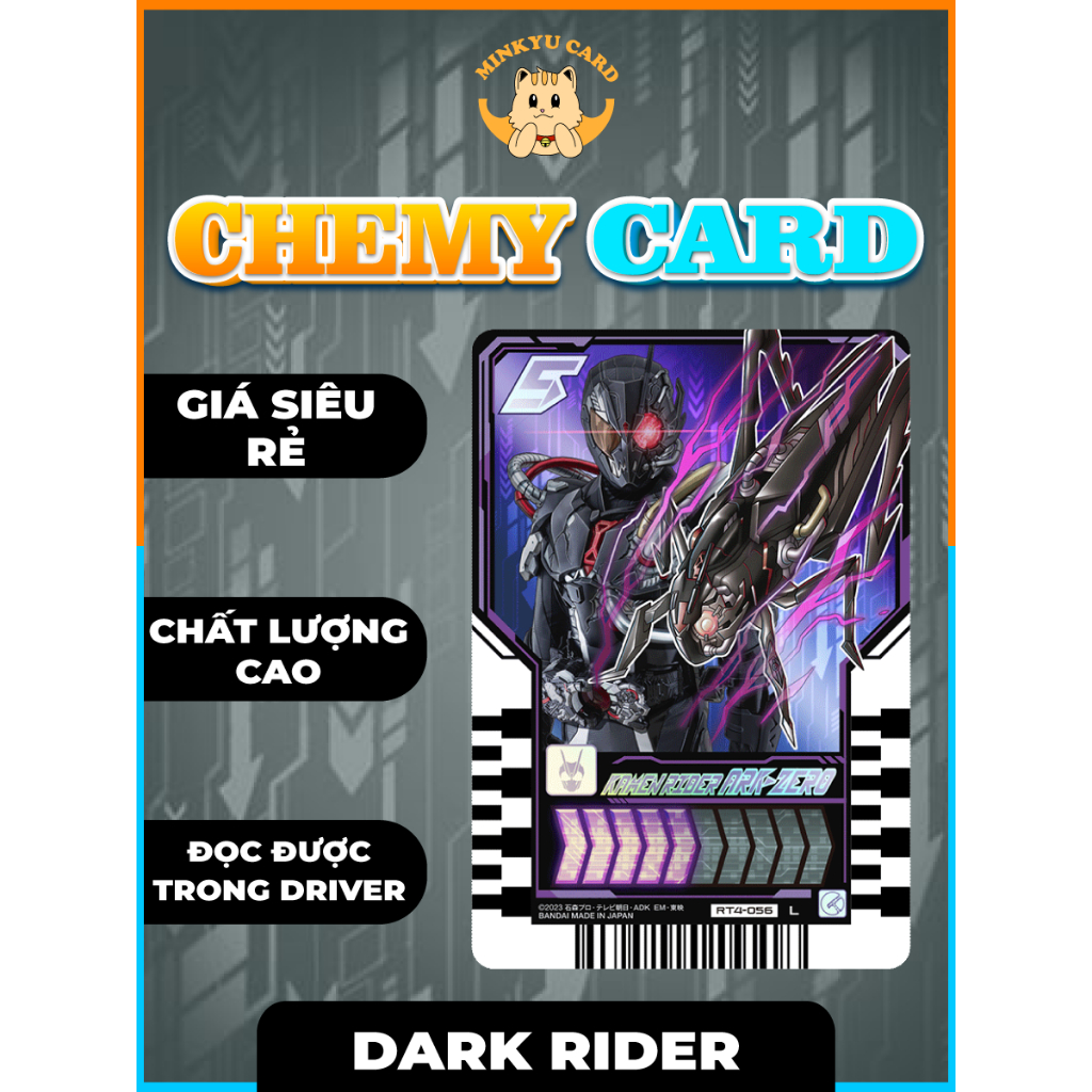 [CARD IN] Thẻ bài Kamen Rider Gotchard [Gotchard Chemy card] bộ Legend Dark Rider