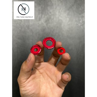 Long đền nhôm đỏ gắn nhiều vị trí trên xe và dàn áo size 6li, 8li, 10li, 12li, 14li, Long đền lốc máy