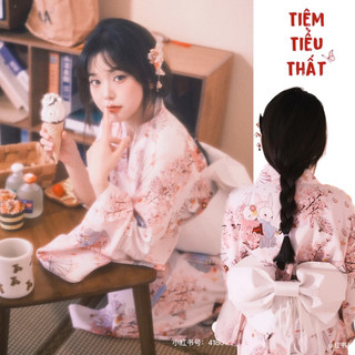 Kimono yukata hồng thỏ nhật bản
