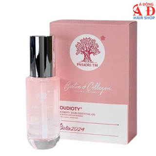 Tinh dầu dưỡng bóng suôn mượt tóc Voudioty Biotin Collagen hồng 60ml
