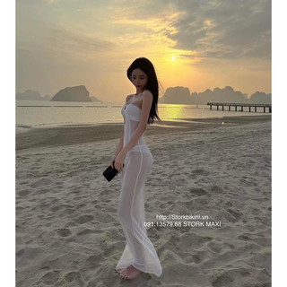 váy dài suông choàng bikini ngoài seci