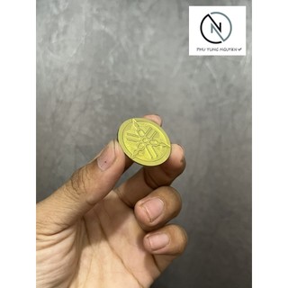 Tem titan vàng logo ya phi 28 gắn trang trí cho xe máy sirius exciter....đúng titan 100% .