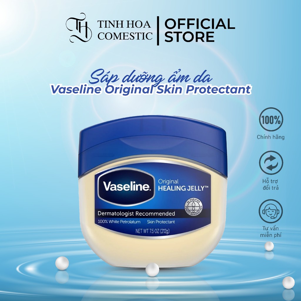 Sáp dưỡng ẩm Vaseline Mỹ 100% Pure Petroleum Jelly Original 49g,