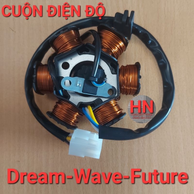 Cuộn điện, mâm lữa Dream, Wave, Future 1 độ ic bình hoặc lên Fi