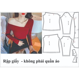 Rập giấy a0 mã 1641 - rập áo thun lệch vai