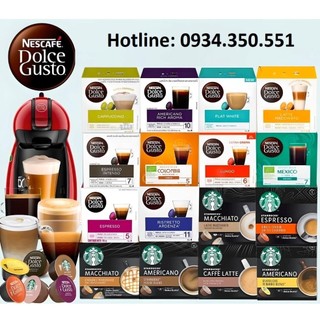 Cà phê viên nén nescafe dolce gusto, cafe viên nén dolce gusto, hộp 16 viên, nhiều vị, hàng chính hãng, shop authentic