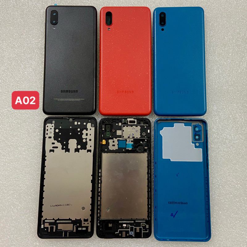Bộ vỏ samsung A02 zin