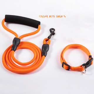 Bộ dây dắt Chó Mèo kèm vòng cổ khoá nhựa bằng chất liệu vải nylon - Love Pets Shop