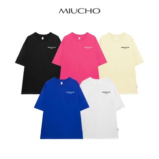 Áo thun form rộng local brand ATD1226 Miucho tay ngắn vải cotton co giản cổ tròn in basic