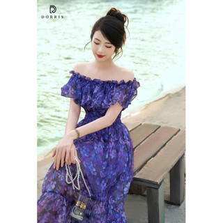 Vải Tơ Óng Hoa tím