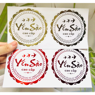 10 tem dán hộp ép kim yến sào cao cấp 8.5cm