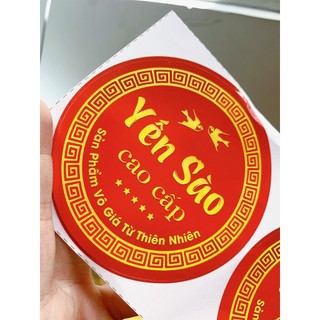 10 tem dán hộp decal yến sào cao cấp 8.5cm