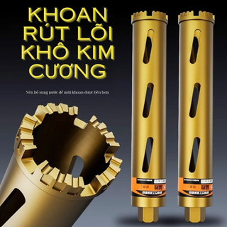 Mũi khoan rút lõi khô định tâm phi 56 - 63 x 370mm chống kẹt cho thợ điều hòa quạt loại tốt